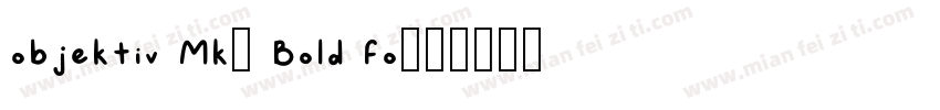 objektiv Mk2 Bold fo字体转换